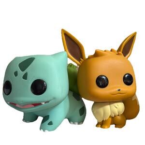 Funko Pop Jumbo 10” Pokémon Bulbasaur #454 Eevee #540 Target Bundle